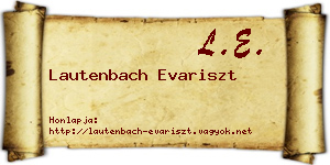 Lautenbach Evariszt névjegykártya